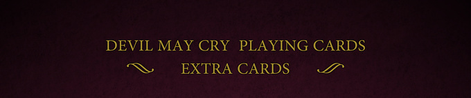 DEVIL MAY CRY PLAYING CARDS EXTRA CARDS1 デビルメイクライトランプ エクストラ カード1